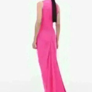 H&M Studio Collection Hot Pink Gown with Ruching in the back, Size XL, NWT